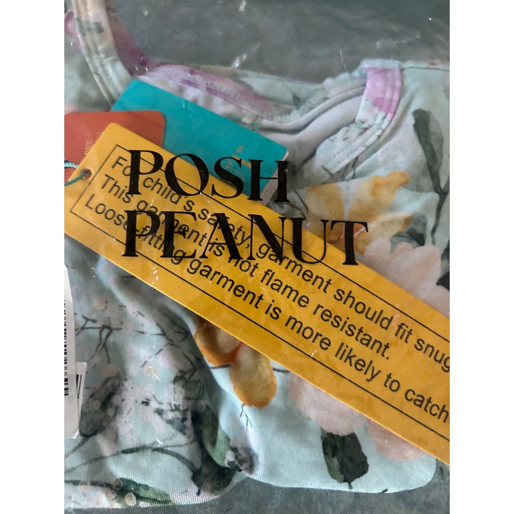Posh Peanut Gwen Floral Bamboo Pajama Set Long Sleeve 2T New - Picture 3 of 4